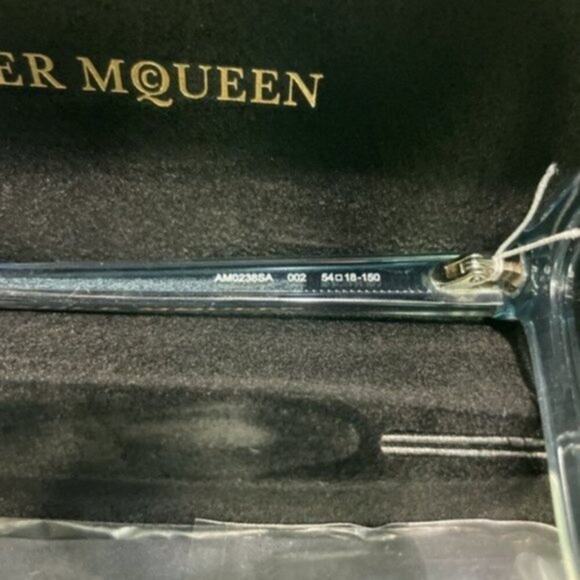 Alexander McQueen 54mm Square Sunglasses light blue - Picture 11 of 12